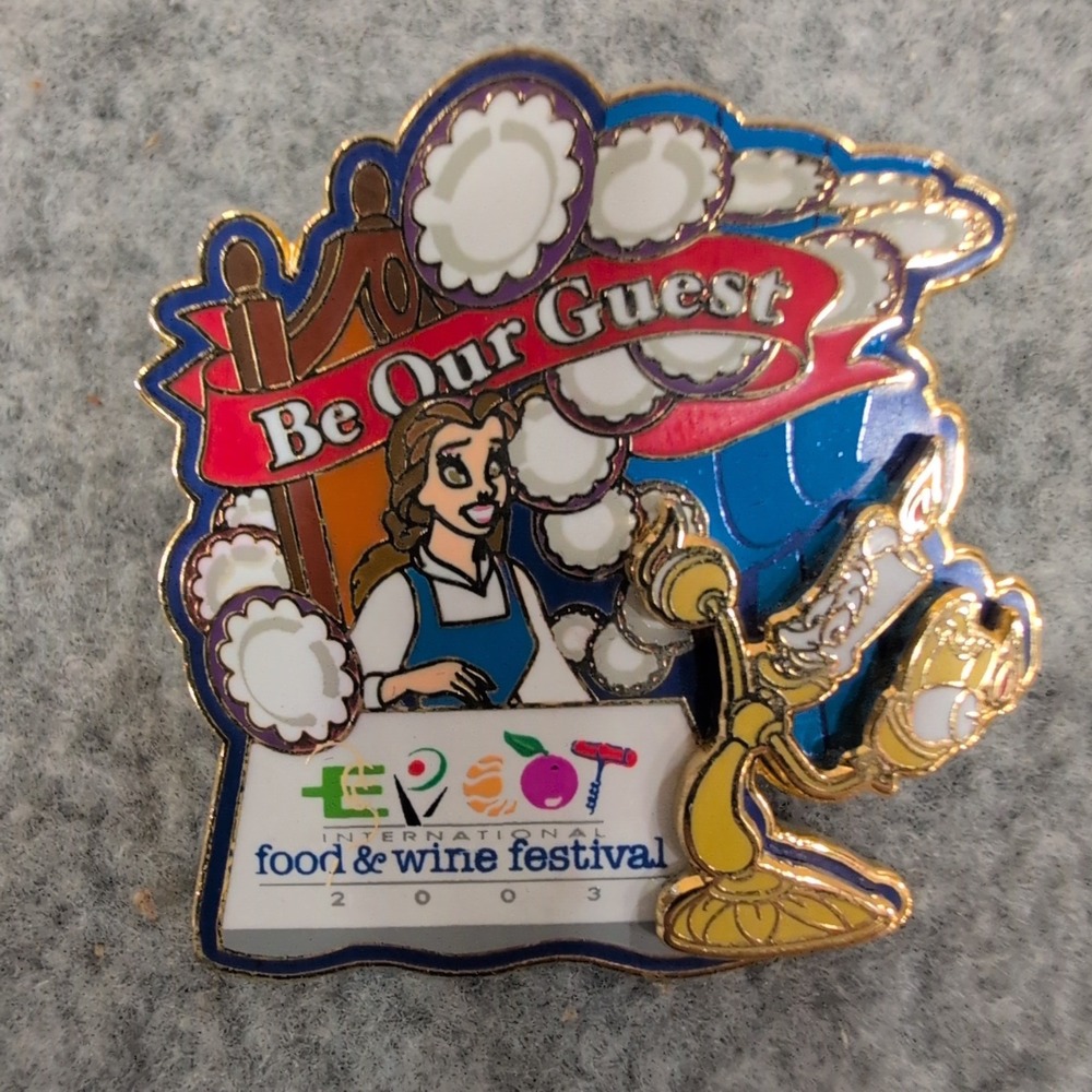 Disney Epcot Food & Wine Festival 2003 Belle Lumiere Pin Limited Edition 3500 - Picture 1 of 4